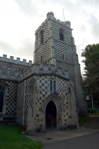 Saint Mary's north porch and west tower September 2009